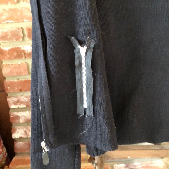 Cardigan hoodie black sweater - Picture 6 of 8